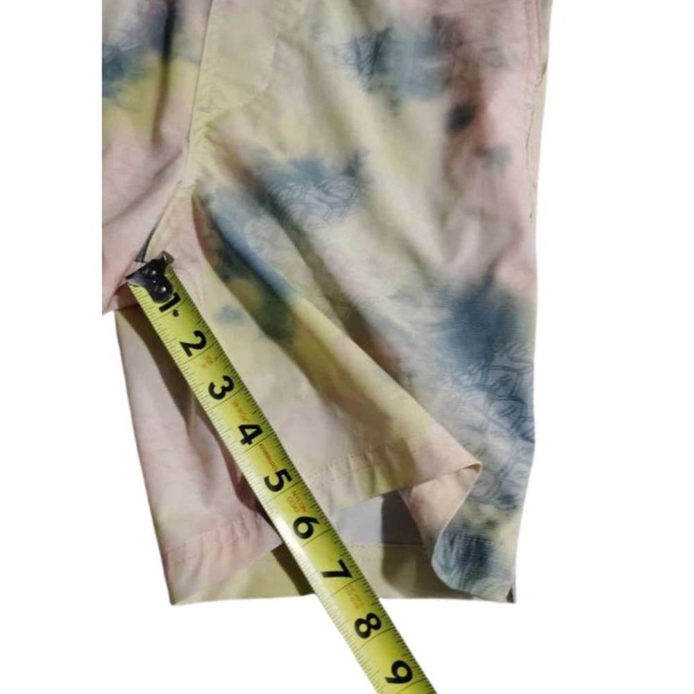 Blue Crown Mens Tie Dye Swim Trunks Shorts XL Pink Yellow Blue Elastic Waist - Picture 5 of 8